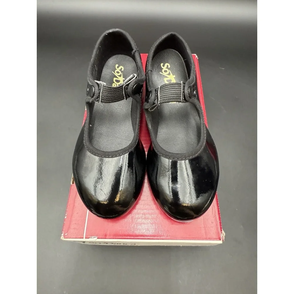 Dance Costume So‎ Danca TA35  Black Tap USA Sz 9S Tap Dance Shoes EUC